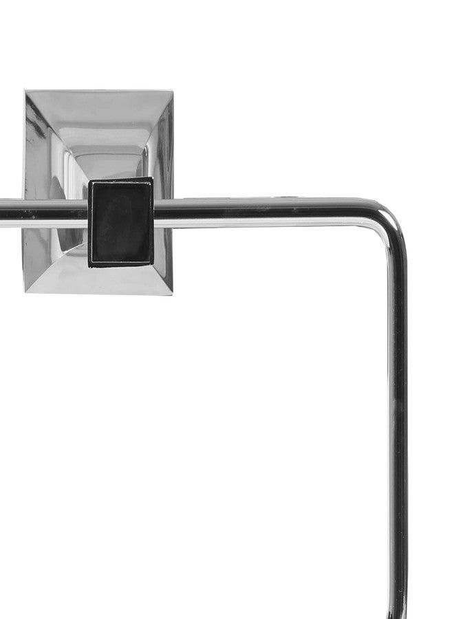 RONTENO Towel Ring for Bathroom Wall | Stainless Steel Rectangular Shaped Wall-Mounted Napkin Holder | Toilet Paper Holder Include with Screw | Hardware Hanger Accessories(1Pc, Silver) - Image 5